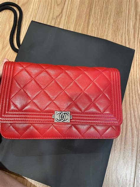 red chanel woc|chanel wallet on chain price.